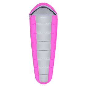 Mummy Sleeping Bag Camping Sleeping Bags for Adults Outdoor Soft Thick Water-Resistant Moisture-proof pink