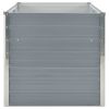 vidaXL Raised Garden Bed 63"x31.5"x30.3" Galvanized Steel Gray