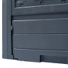 vidaXL Garden Composter Gray 23.6"x23.6"x28.7" 68.7 gal