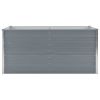 vidaXL Raised Garden Bed 63"x31.5"x30.3" Galvanized Steel Gray