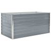 vidaXL Raised Garden Bed 63"x31.5"x30.3" Galvanized Steel Gray