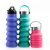 500ML Large Capacity Silicone Sports Water Bottle Outdoor Folding Water Cup For Climbing